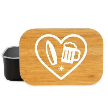 Heart Surf Bier - Lunch Box - Schwarz - Vorne