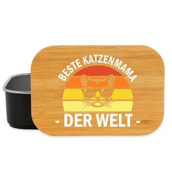 Katzenmama Geschenke Katzen Mama Katzenliebhaberin - Lunch Box - Schwarz - Vorne