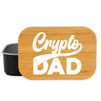 Crypto Dad Script Logo - Lunch Box - Schwarz - Vorne