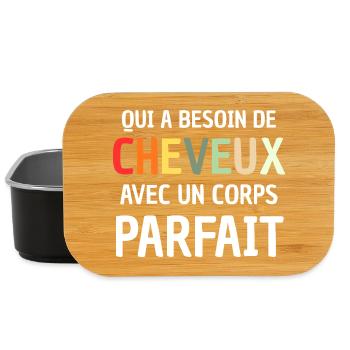 Man Humour Bald Gift Man Humour Joke Baldness - Boîte à goûter - noir - Devant