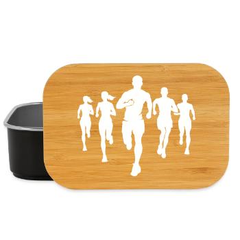 Marathon Runners Team Silhouette Marathon - Lunch Box - black - Front