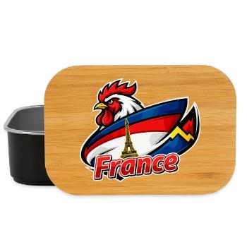 Französischer Hahn mit Eiffelturmflagge - Lunch Box - Schwarz - Vorne