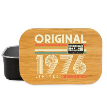 1976 Jahrgang 50. Geburtstag Geschenk Retro - Lunch Box - Schwarz - Vorne