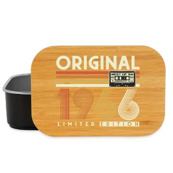 Jahrgang 1966 Vintage 60. Geburtstag Retro - Lunch Box - Schwarz - Vorne