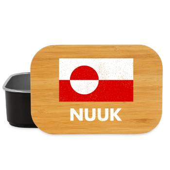 Greenland Flag - Nuuk - Grönland - Denmark Danmark - Lunch Box - Schwarz - Vorne