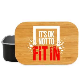 It's Ok Not To Fit In Individuality Motivation - Lunch Box - black - Front