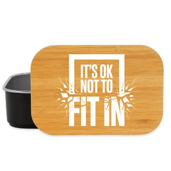 It's Ok Not To Fit In Individuality Motivation - Lunch Box - black - Front