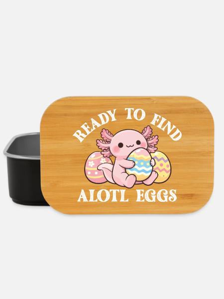 Bereit, Alotl-Eier zu finden Axolotl-Ostersuche - Lunch Box - Schwarz