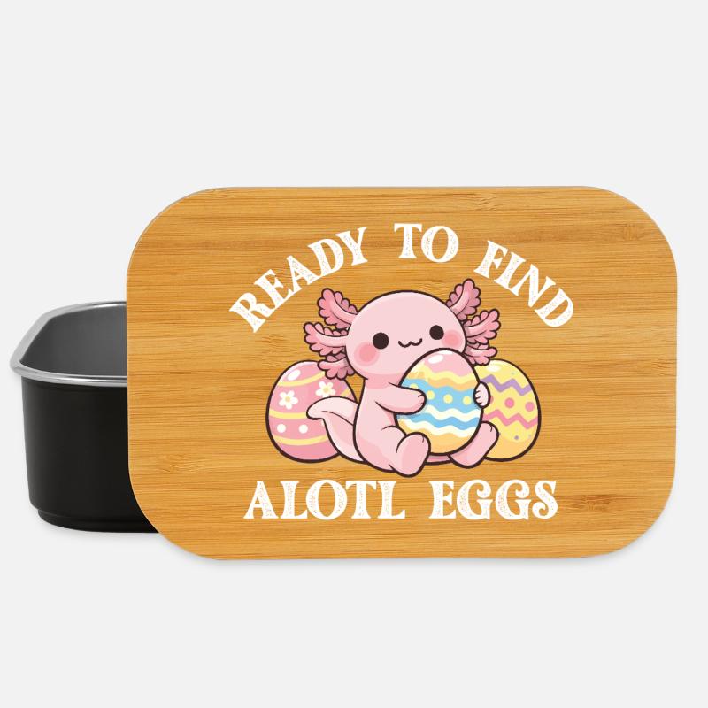 Bereit, Alotl-Eier zu finden Axolotl-Ostersuche - Lunch Box - Schwarz