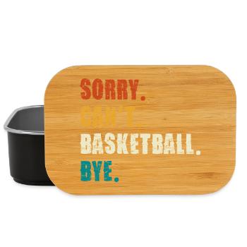 Sorry Can't Basketball Bye - Lunch Box - Schwarz - Vorne