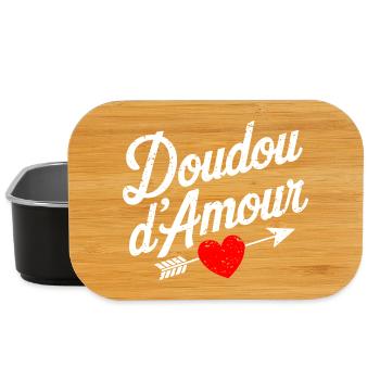 Doudou D'amour Saint valentin Couple - Boîte à goûter - noir - Devant