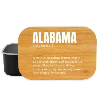 Alabama Football Bold Typography - Lunch Box - black - Front