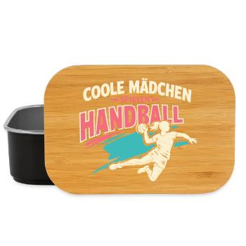 Joueuse de handball mignonne, fille cadeau - Boîte à goûter - noir - Devant