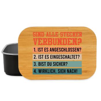Technischer Support SIND ALLE STECKER VERBUNDEN? - Lunch Box - Schwarz - Vorne