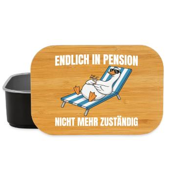 Pensionär Gans - No longer responsible Pension - Lunch Box - black - Front