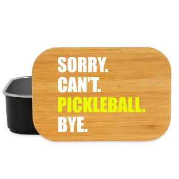 Sorry can't pickleball bye pickleball player - Lunch Box - black - Front