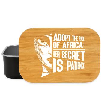 Safari Afrika serengeti wildlife savanne spruch - Lunch Box - Schwarz - Vorne