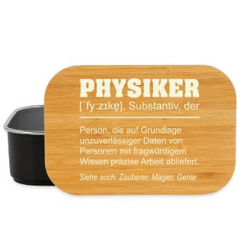 Physiker Definition – Lustiges Geschenk Design - Lunch Box - Schwarz - Vorne