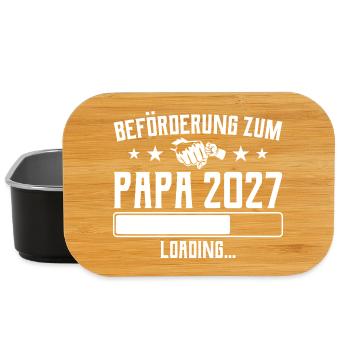 Promotion to Dad 2027 Loading Gift - Lunch Box - black - Front