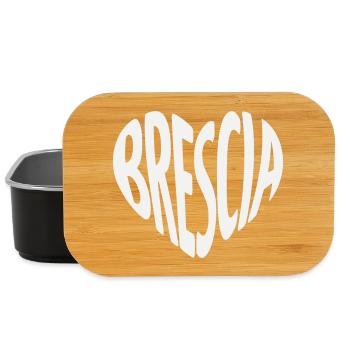 Brescia, Italy Heart Shape - Lunch Box - black - Front