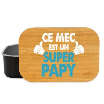 Ce Mec Est Un Super Papy Cadeau Grand-Père Humour - Boîte à goûter - noir - Devant