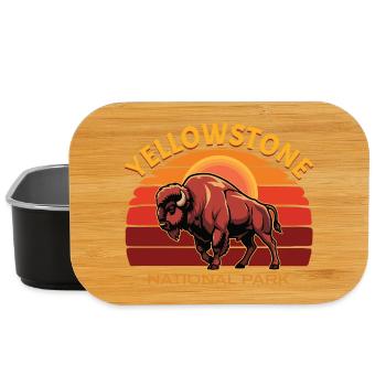 Yellowstone National Park Buffalo Bison - Lunch Box - black - Front