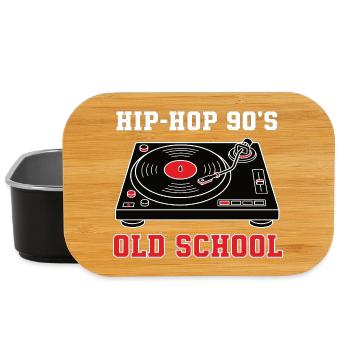 Hip Hop 90s Old School DJ Vinyl - Lunch Box - black - Front