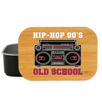 Hip Hop 90s Old School DJ Vinyl - Lunch Box - black - Front