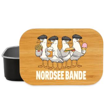 Nordsee Bande – Lustige Möwen Crew - Lunch Box - Schwarz - Vorne