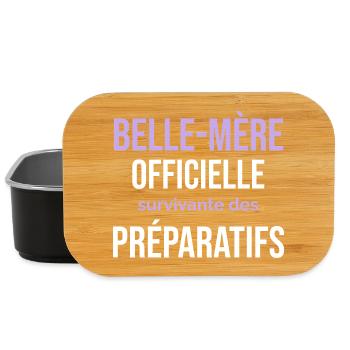 Belle-Mère Officielle — Survivante des Préparatifs - Boîte à goûter - noir - Devant