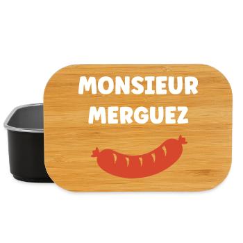 Monsieur Merguez Saucisse Dessin - Boîte à goûter - noir - Devant