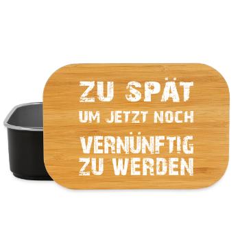 Zu spät vernünftig zu werden - Lunch Box - Schwarz - Vorne