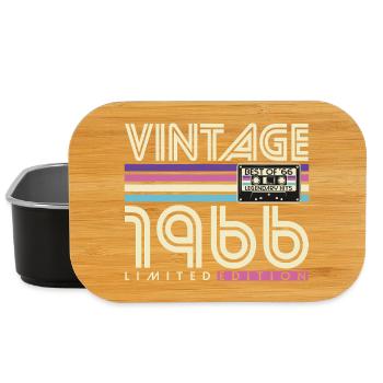 Vintage 1966 Jahrgang Geburtstag Retro Geschenk - Lunch Box - Schwarz - Vorne