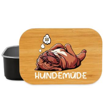 Hundemüde Bordeaux Dogge Bordeauxs Bordeaux Doggen - Lunch Box - Schwarz - Vorne
