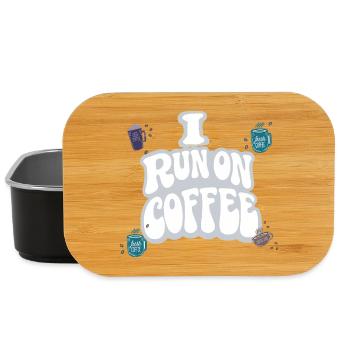 JE FONCTIONNE AU CAFÉ | Humour Matin Caféine - Boîte à goûter - noir - Devant
