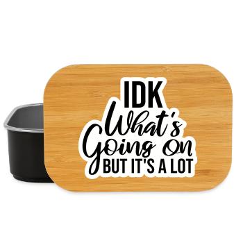 Idk What's Going On But It's A Lot Overwhelmed - Lunch Box - black - Front