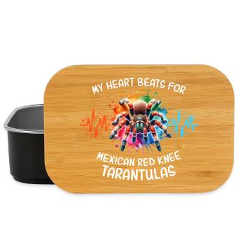 Red Knee Tarantula Heart Line - Lunch Box - black - Front