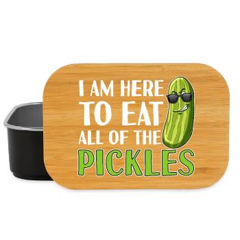 I Am Here to Eat All the Pickles - Lunch Box - black - Front