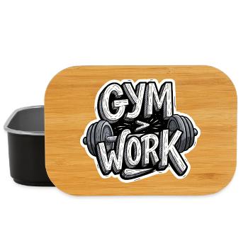 Chemise de sport sarcastique au bureau vs bodybuilding à la salle de sport - Boîte à goûter - noir - Devant