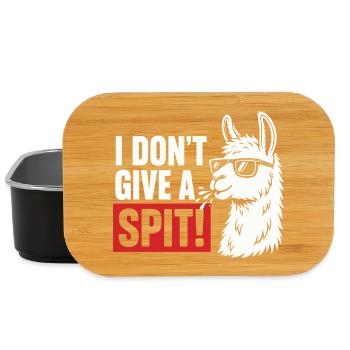 I Don't Give A Spit Lama Saying Shirt - Lunch Box - black - Front