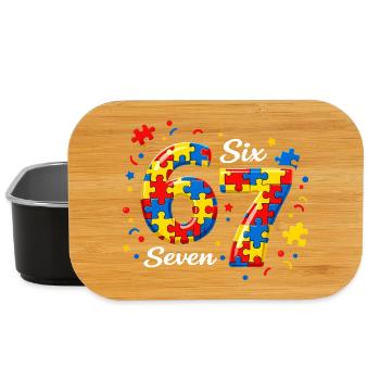 67 Jahre Alt Retro Autismus Puzzle Geburtstag Desi - Lunch Box - Schwarz - Vorne