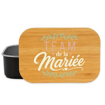 Team de La Mariée EVJF - Boîte à goûter - noir - Devant