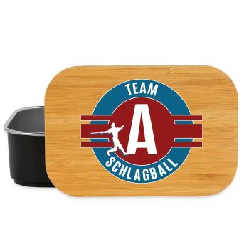 Schlagball Team A Mannschaft Schlagballspiel - Lunch Box - Schwarz - Vorne