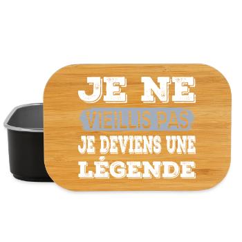 Anniversaire Cadeau humour personnalisé - Boîte à goûter - noir - Devant