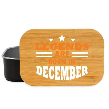 Legends Born in December Saying - Lunch Box - black - Front