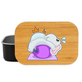 Elefant Yoga Fitness Gymnastik - Lunch Box - Schwarz - Vorne