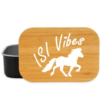 Beautiful Icelandic horse in tölt – ISI Vibes - Lunch Box - black - Front