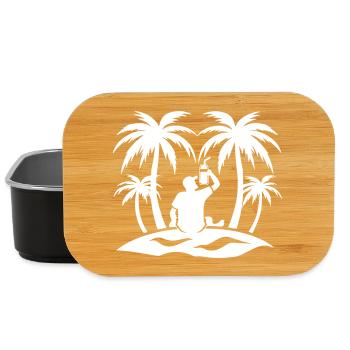 Silhouette Palmen Party - Lunch Box - Schwarz - Vorne