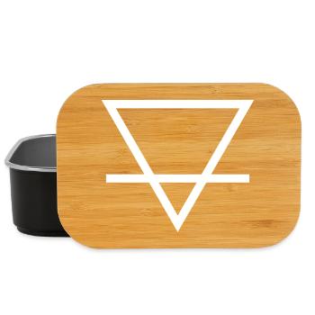 Geometric Triangle with line design - Lunch Box - black - Front