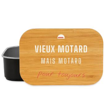 Vieux Motard Pour Toujours - Boîte à goûter - noir - Devant